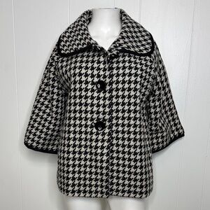Jonathan Martin houndstooth jacket coat size M